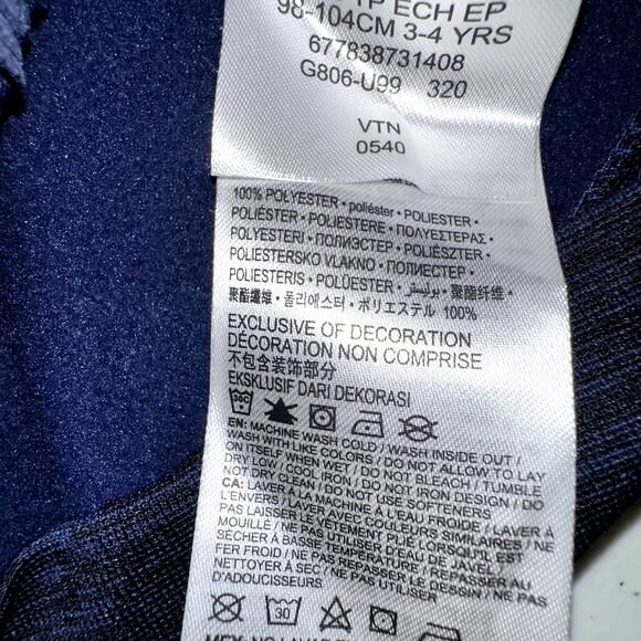 Nike 2pc Track Suit Set Boys Size 4 XS Midnight Navy Heather Full Zip Sweats NWT - Picture 4 of 6